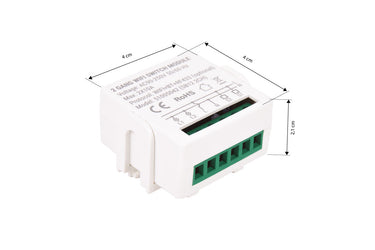 Cofan – Relé Inteligente WiFi de 2 Interruptores | Control Independiente de Luces | App Smart Life o Tuya | Compatible con Alexa y Google
